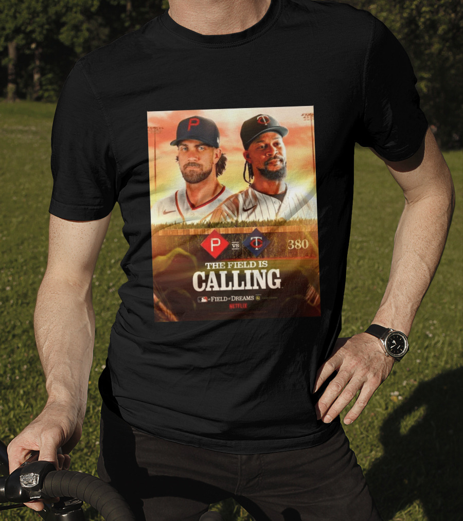 Philadelphia Vs Minnesota MLB Field Of Dreams Bryce Harper Byron Buxton Netflix 380 T-Shirt