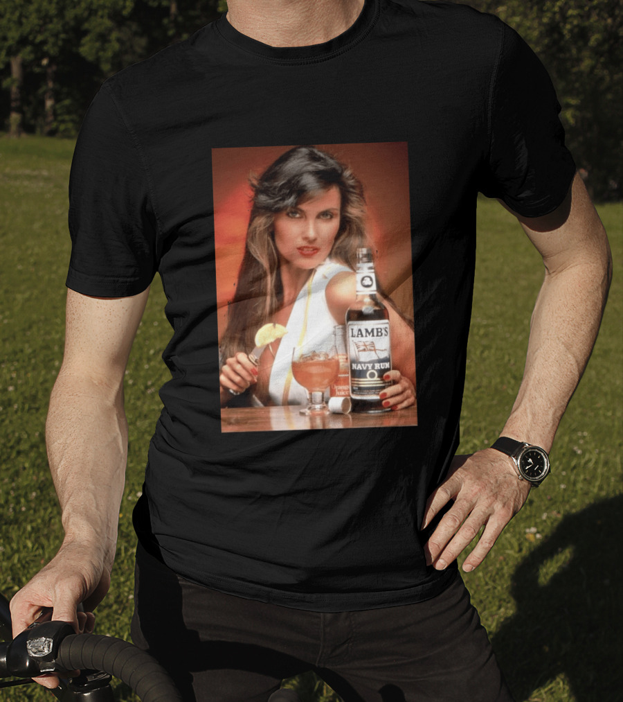 Lamb's Navy Rum Caroline Munro Orange Juice Cocktail Advertising T-Shirt