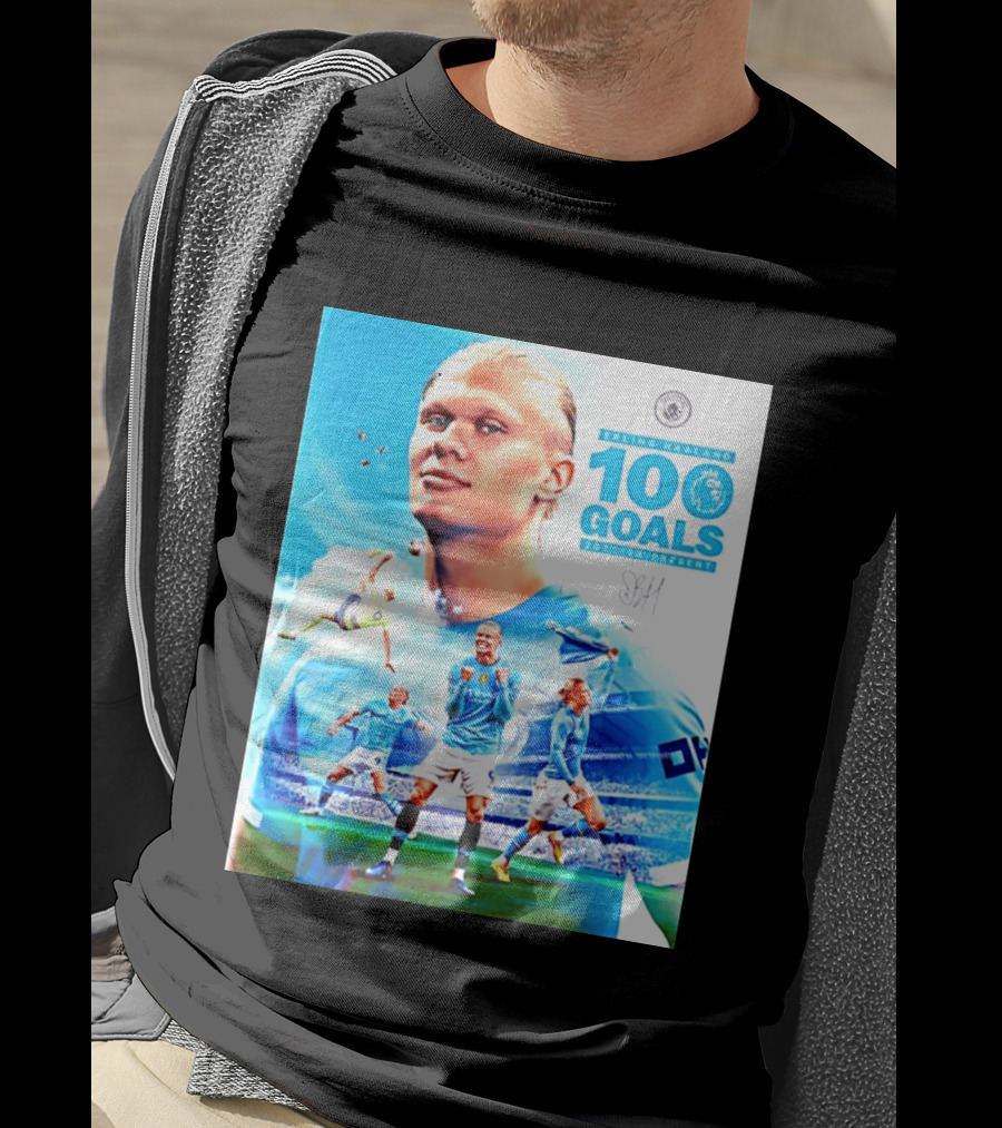 Erling Haaland 100 Goals Premier League 2022 2023 Present T-Shirt