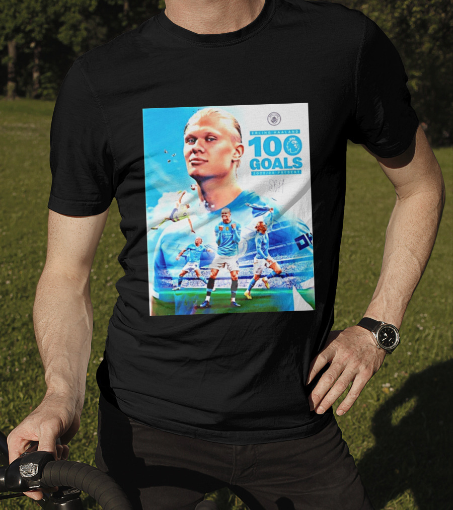 Erling Haaland 100 Goals Premier League 2022 2023 Present T-Shirt