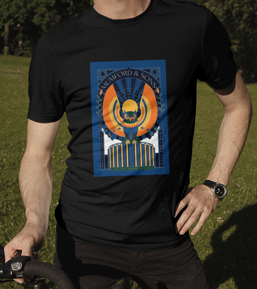 Mumford & Sons New York City August 12 2026 Madison Square Garden Owl T-Shirt