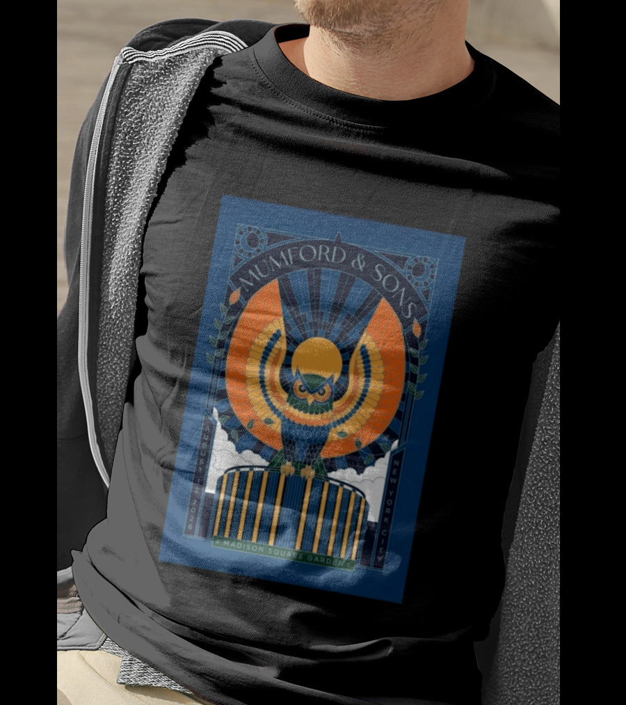 Mumford And Sons Madison Square Garden New York City August 12 2026 Owl T-Shirt