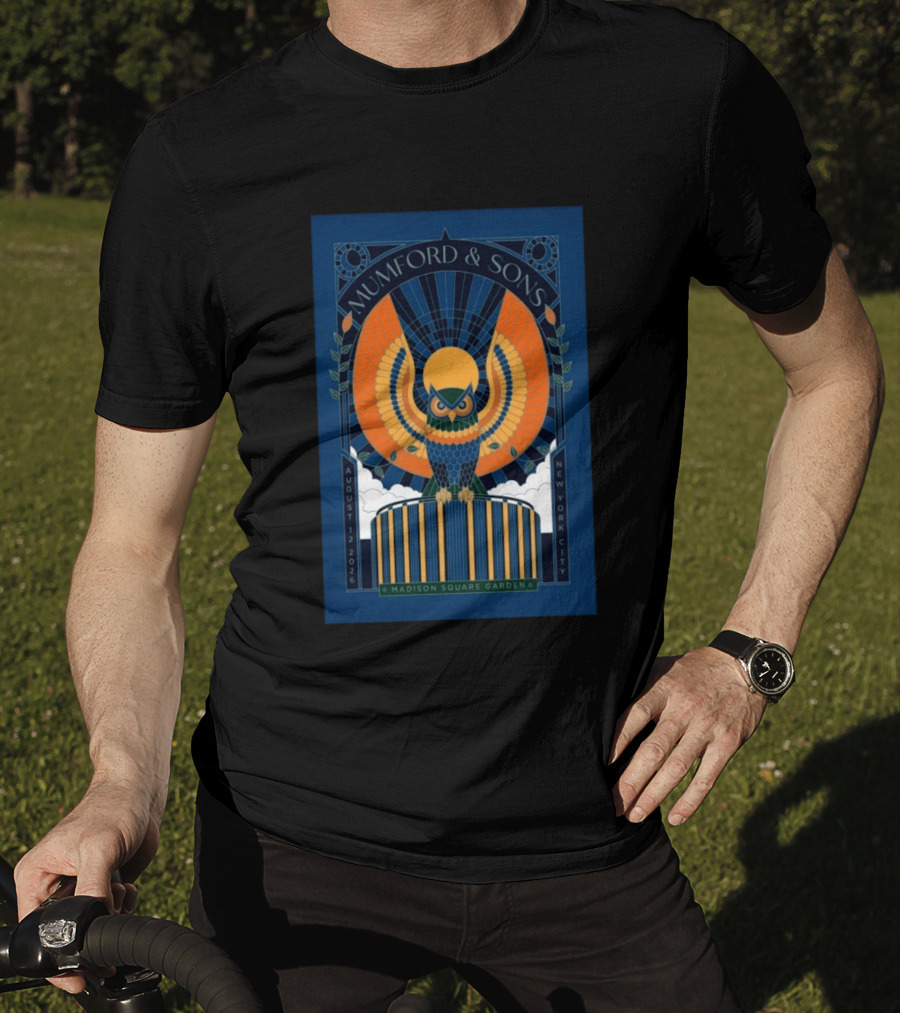 Mumford And Sons Madison Square Garden New York City August 12 2026 Owl T-Shirt