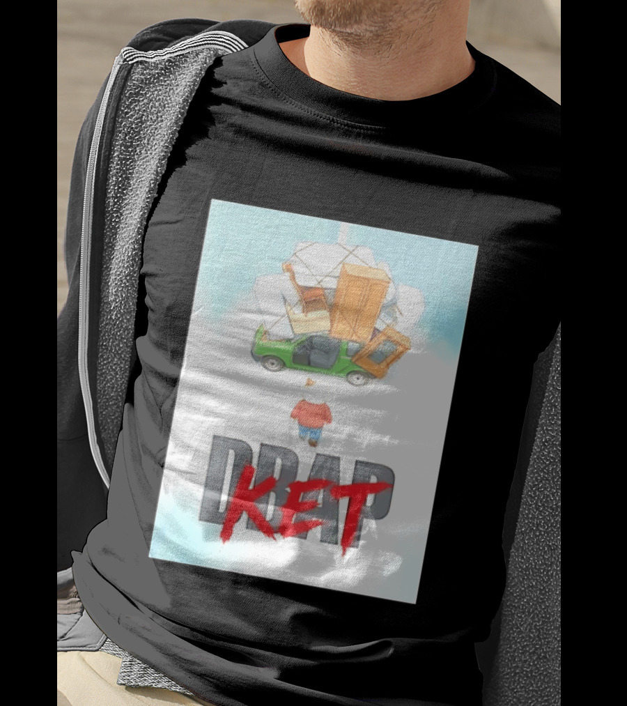 Drap Ket Cat Moving Day Car Furniture Chaos T-Shirt