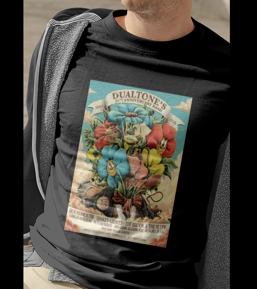 Dualtone's 25th Anniversary Bash September 17, 2026 Nashville Featuring Shakey Graves And The Brook & The Bluff T-Shirt