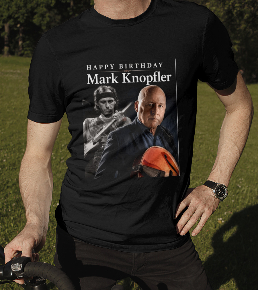 Mark Knopfler Birthday Celebration With Iconic Guitar T-Shirt