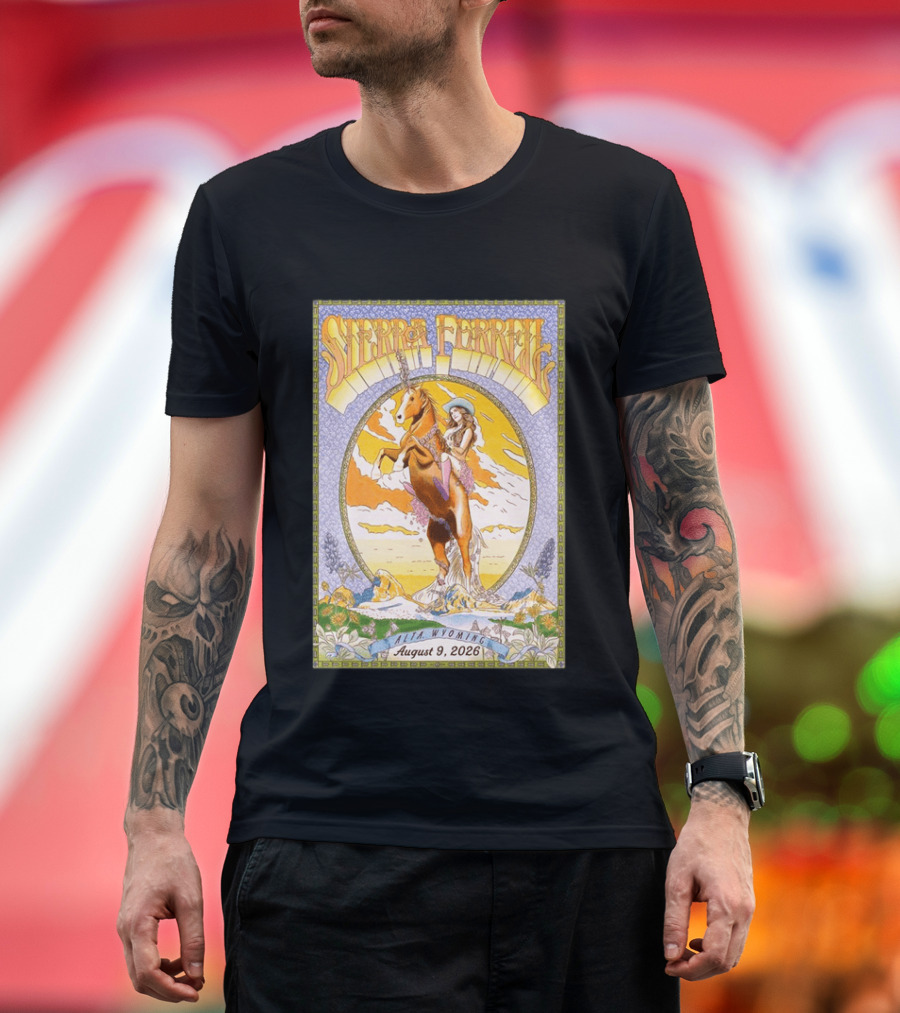 Sierra Ferrell August 9 2026 Alta Wyoming Grand Targhee Bluegrass Festival Tour Horse And Woman T-Shirt
