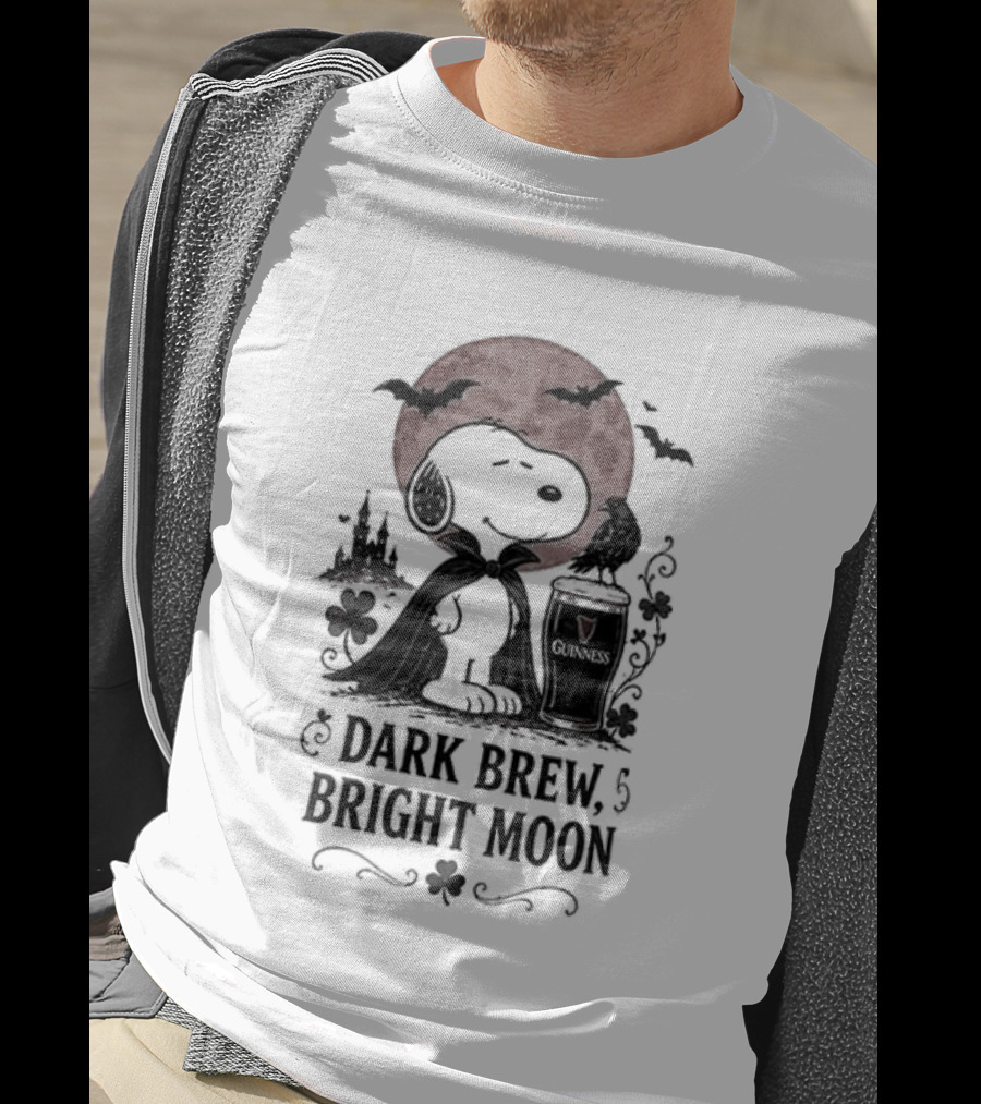 Peanuts Snoopy Dark Brew Bright Moon Halloween T-Shirt