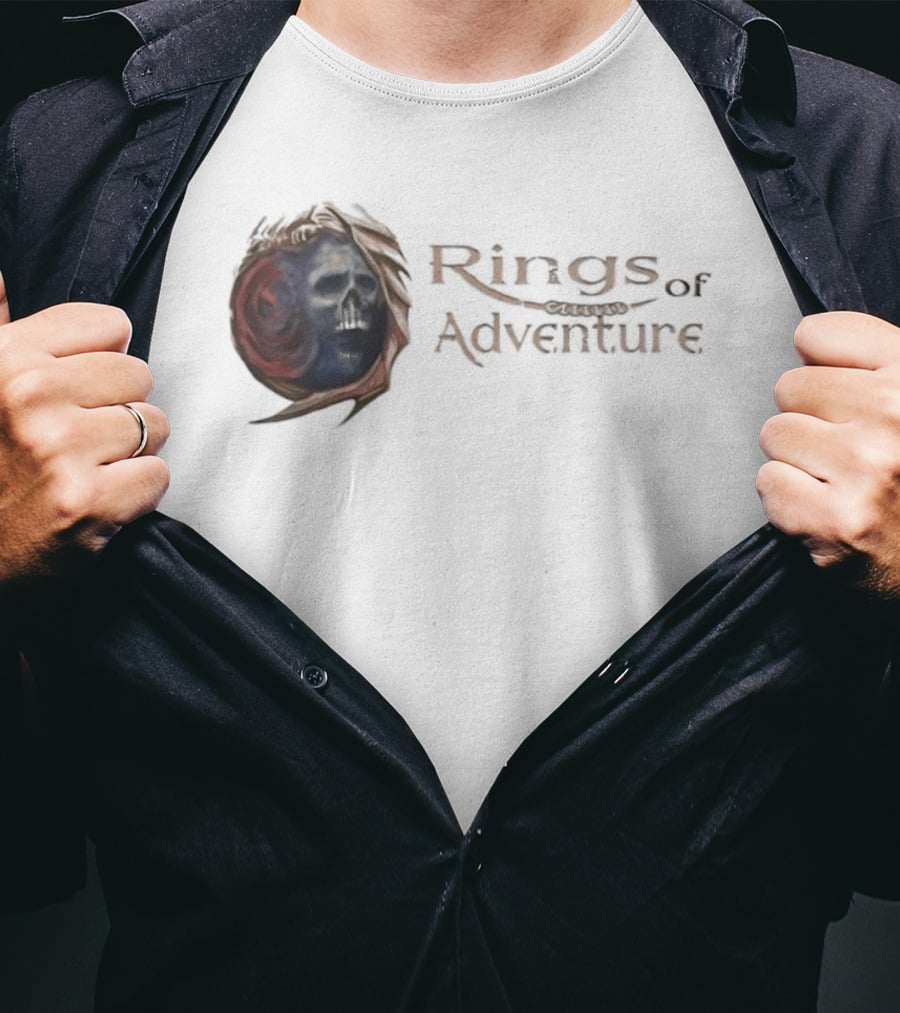 Rings Of Adventure Skull Fantasy T-Shirt
