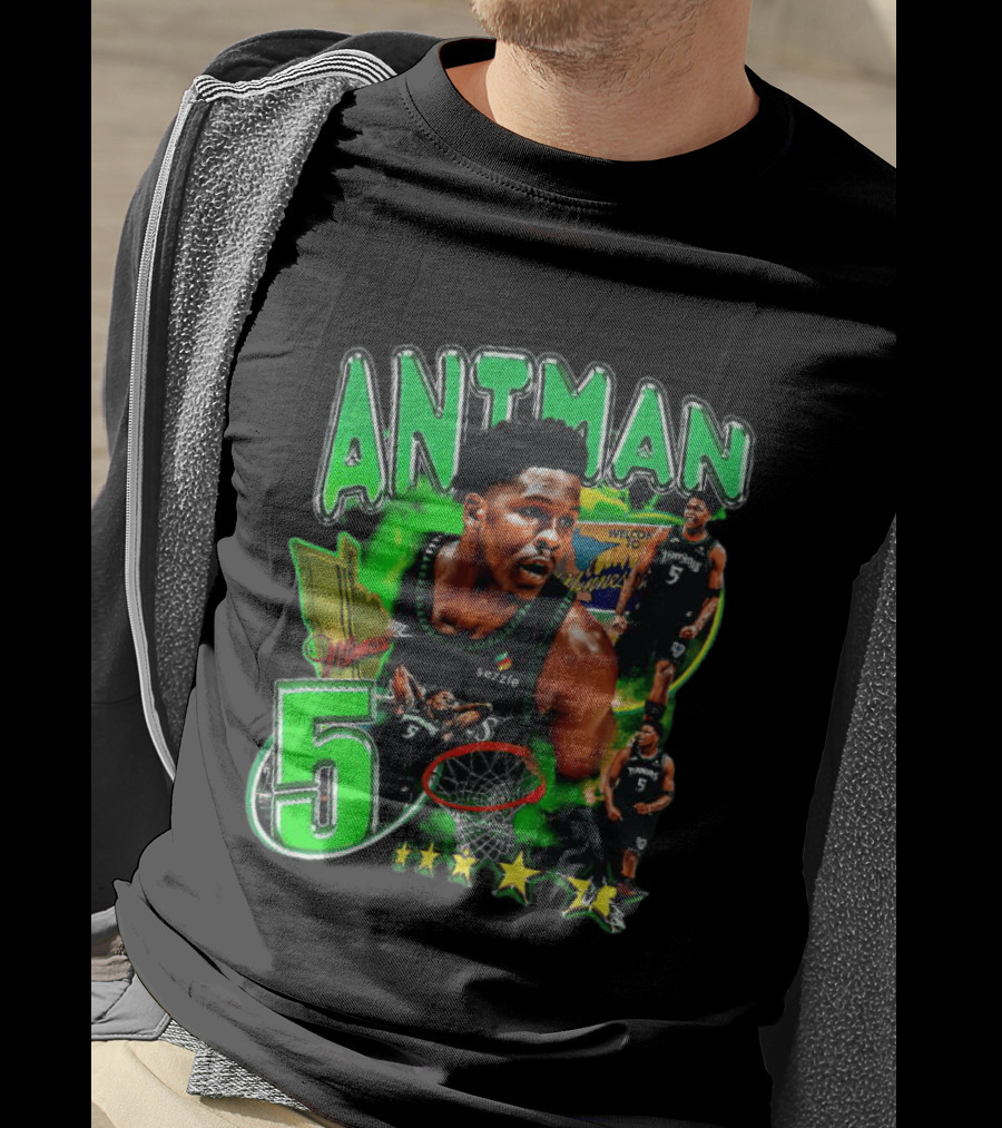 ANITMAN 5 Anthony Edwards Minnesota Timberwolves Welcome To Minnesota T-Shirt