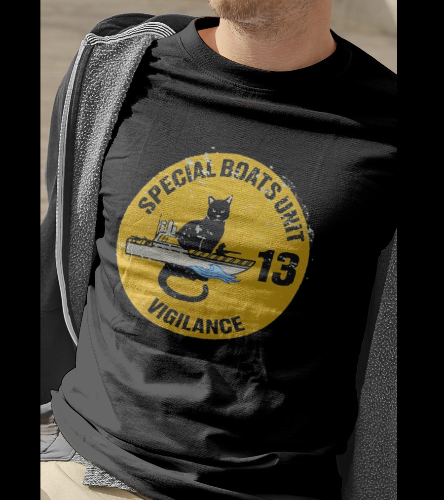 Special Boats Unit 13 Black Cat Vigilance T-Shirt