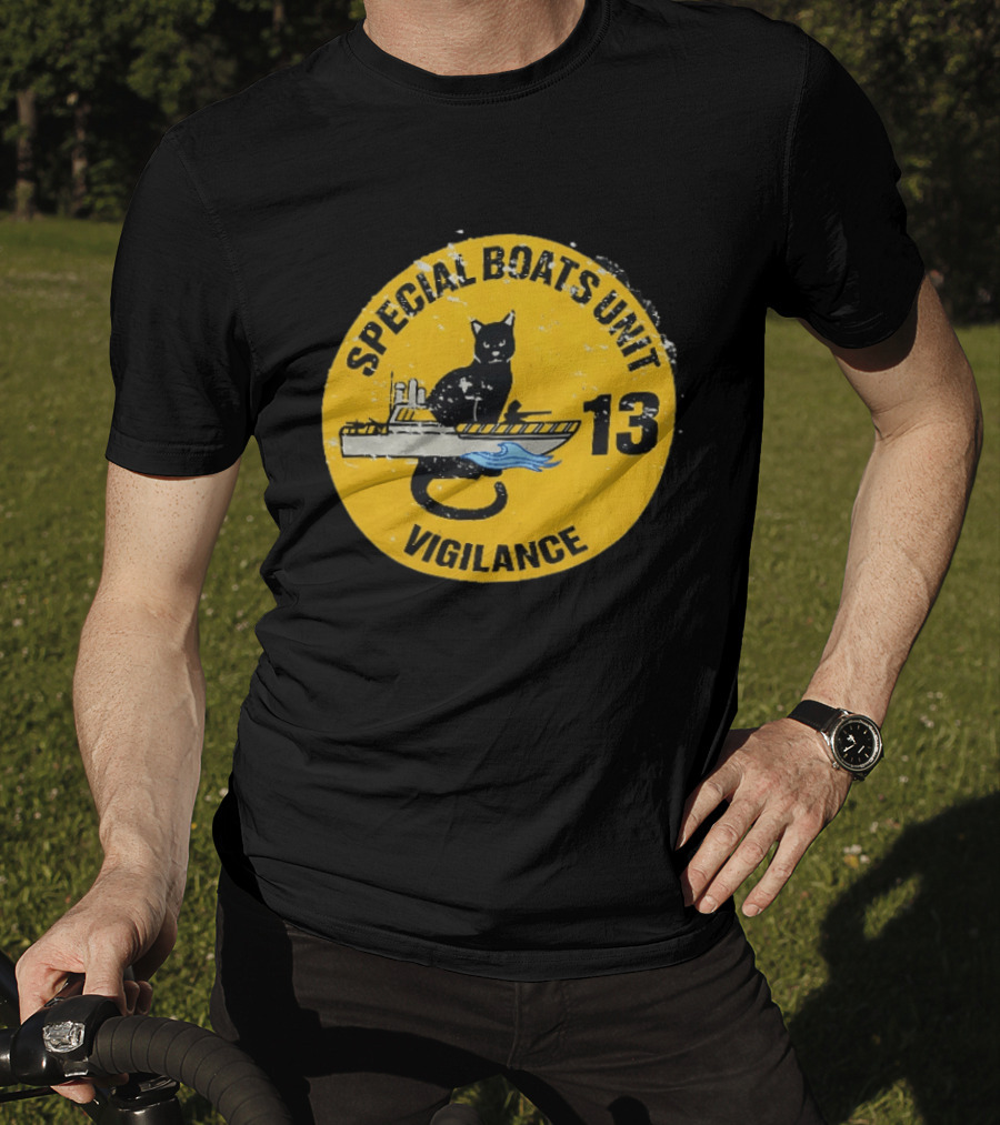 Special Boats Unit 13 Black Cat Vigilance T-Shirt