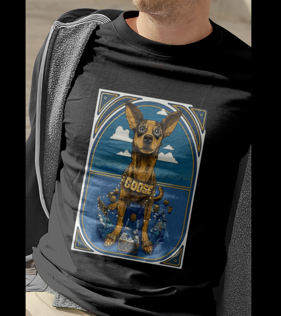 Goose Los Angeles Greek Theatre August 14 2026 Event With Dog And Clouds T-Shirt