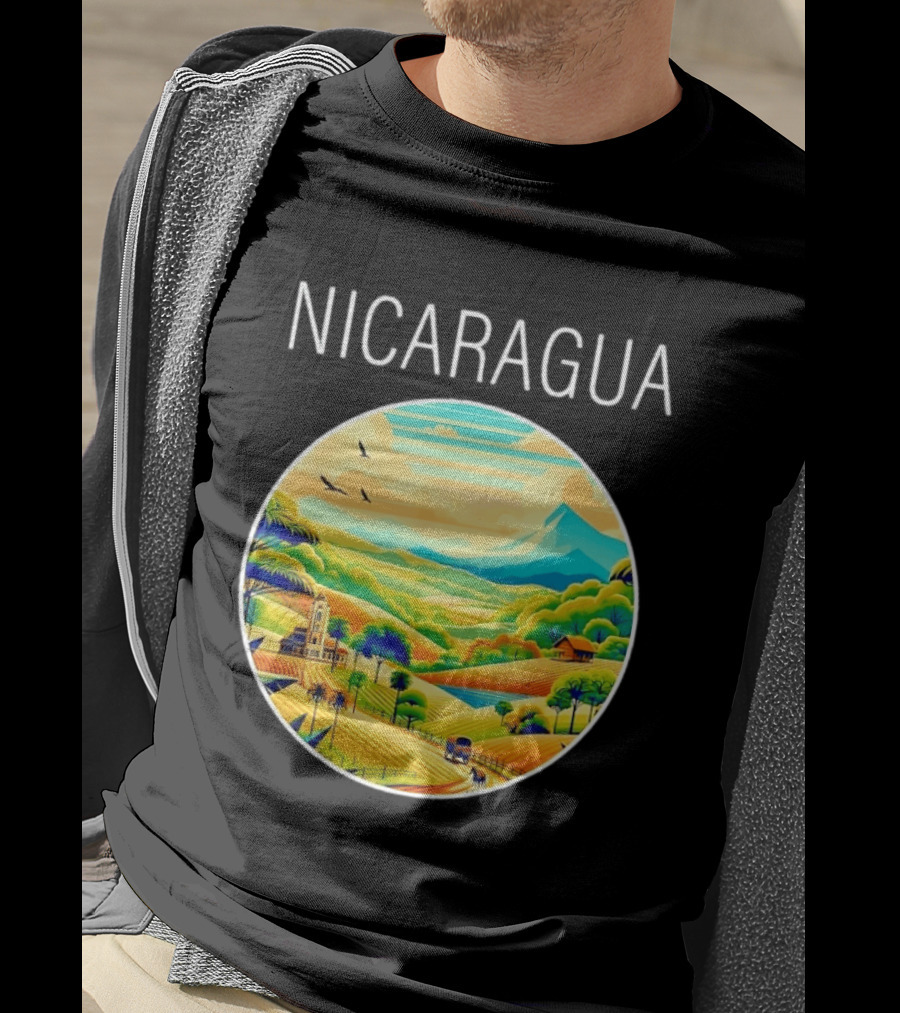 Nicaragua Scenic Landscape Central America Vibrant Mountain View T-Shirt