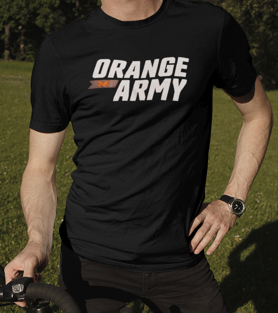Orange Army Team Spirit Supporter Flag T-Shirt