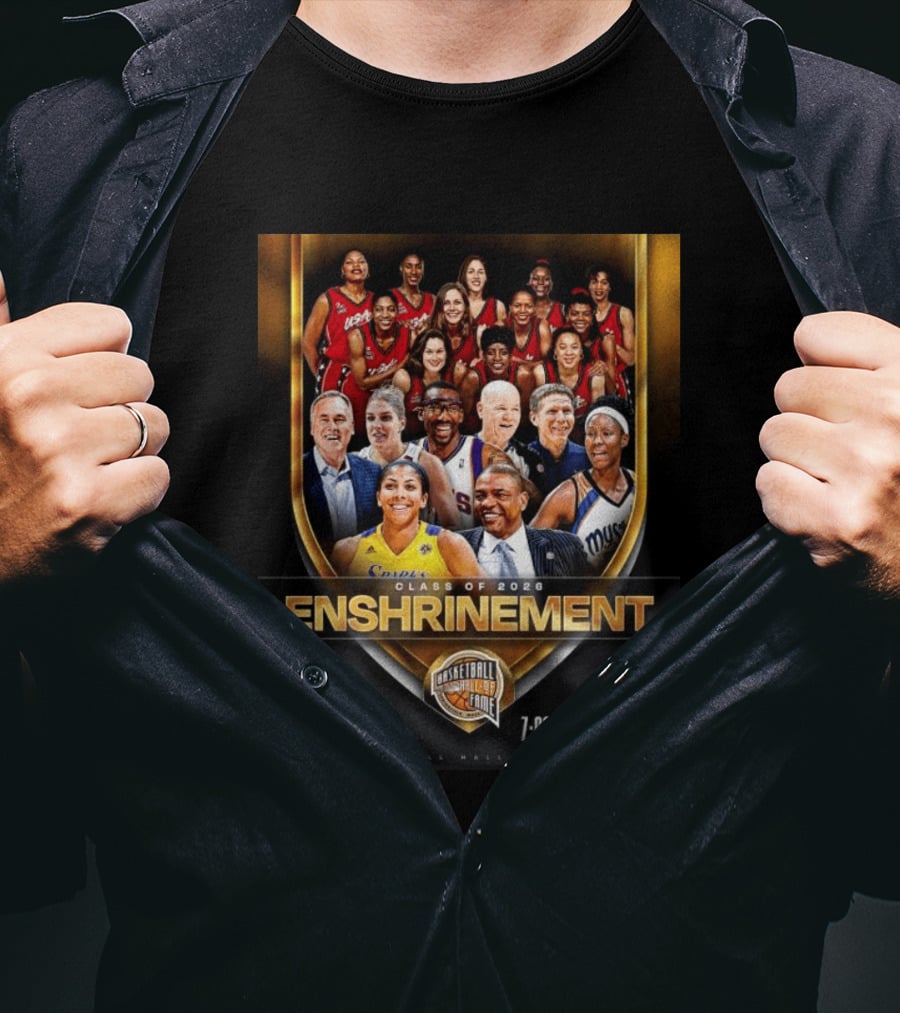 CLASS OF 2026 ENSHRINEMENT BASKETBALL HALL OF FAME SATURDAY AUGUST 15 2026 7.00PM ET TV App T-Shirt