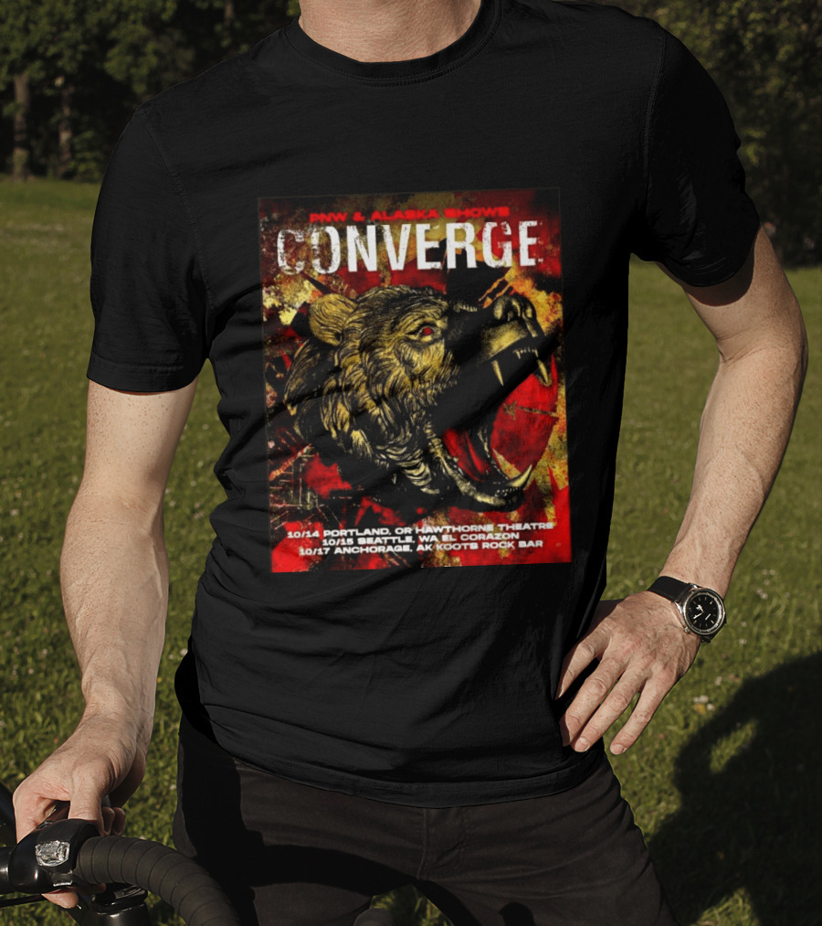 PNW Alaska Shows Converge Bear October Portland Seattle Anchorage Tour Dates T-Shirt