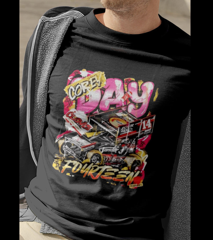Corey Day Clovis Racing Sprint Car Number 14 Fourteen T-Shirt