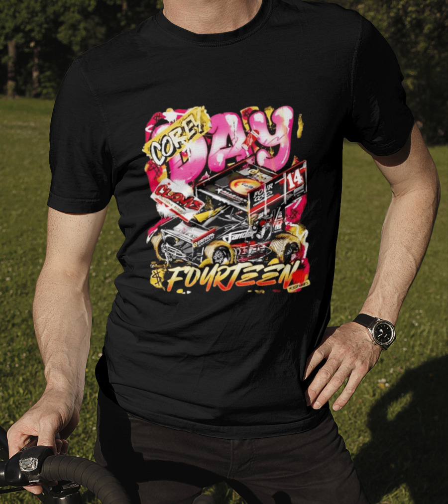 Corey Day Clovis Racing Sprint Car Number 14 Fourteen T-Shirt