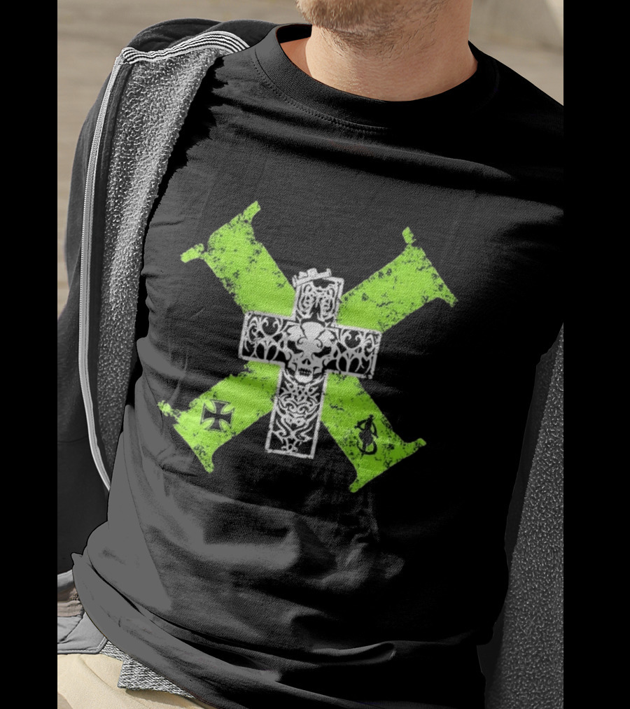 D Generation X Distressed Skull Cross DX WWE Wrestling T-Shirt