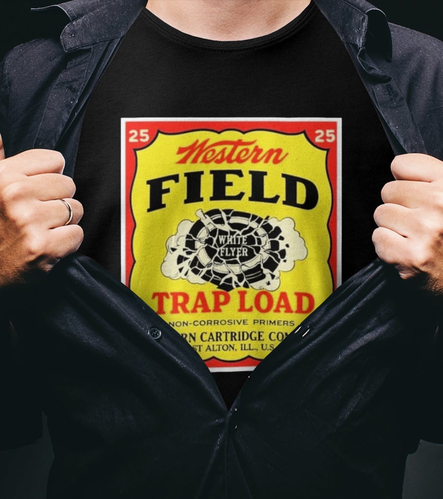 Western Field White Flyer Trap Load Western Cartridge Company East Alton USA T-Shirt