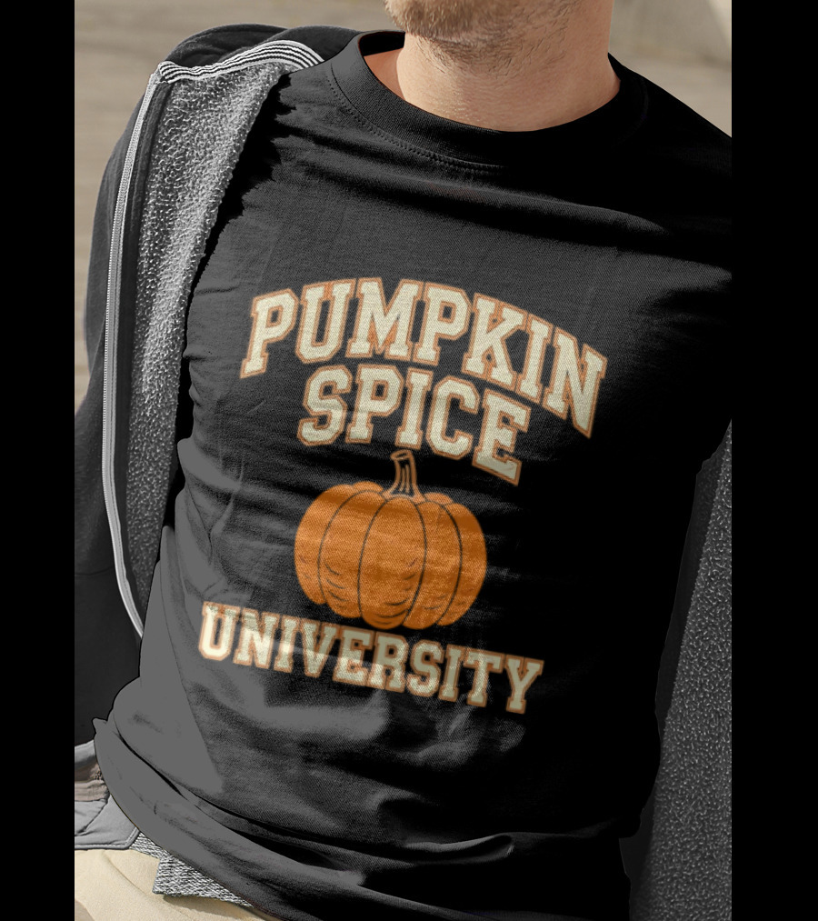 Pumpkin Spice University Distressed Fall T-Shirt