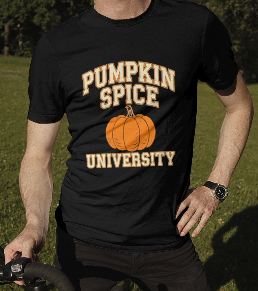 Pumpkin Spice University Distressed Fall T-Shirt