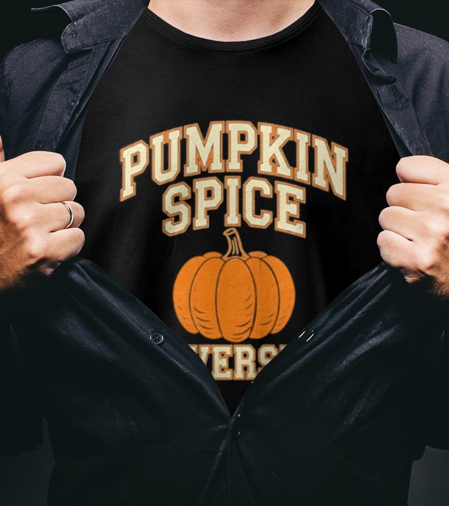 Pumpkin Spice University Distressed Fall T-Shirt