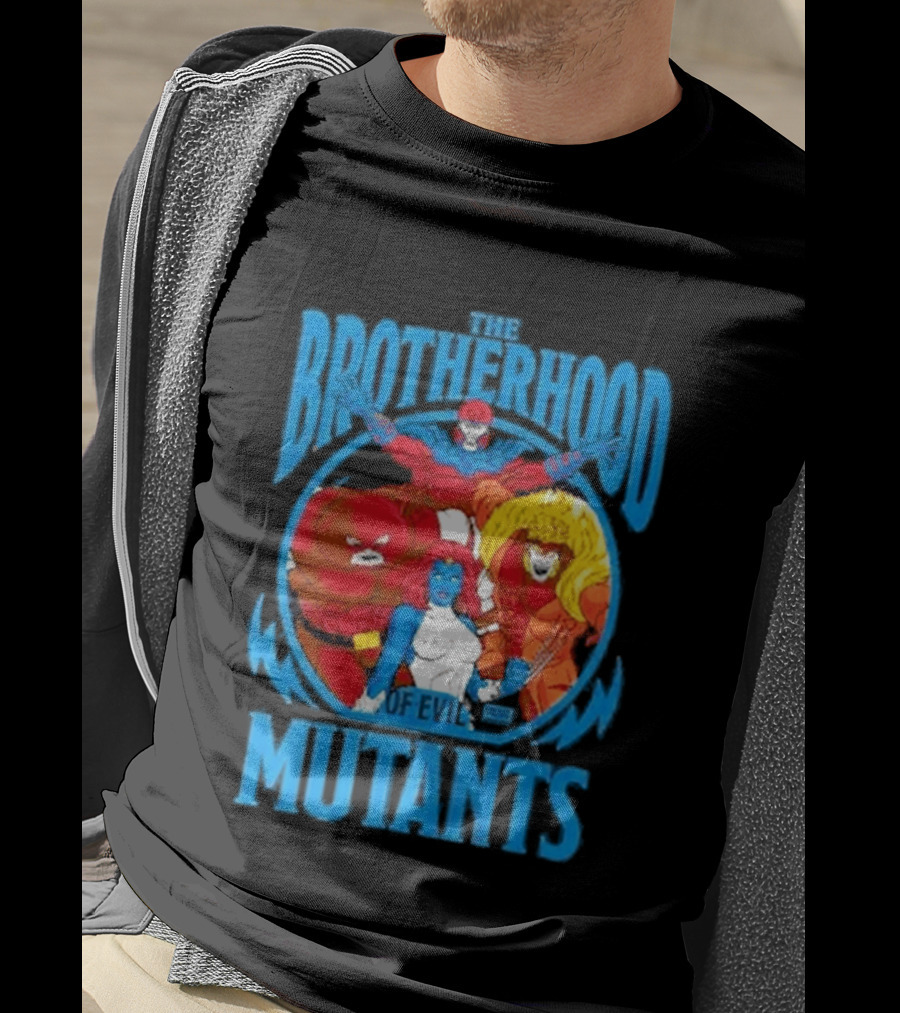 X Men Brotherhood Of Evil Mutants Cropped Mystique Sabretooth Blob T-Shirt