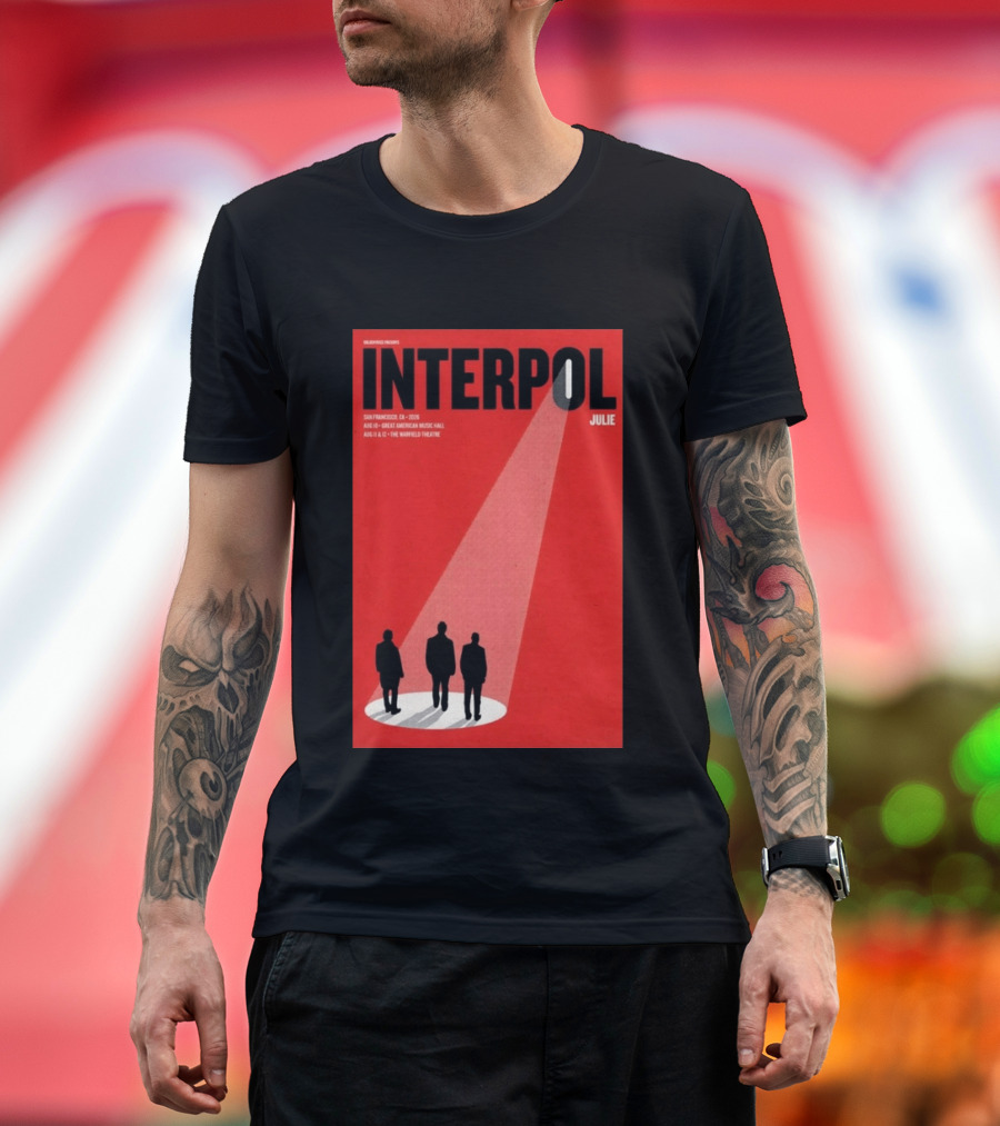 Interpol San Francisco 2026 Great American Music Hall Warfield Theatre Event Julie T-Shirt