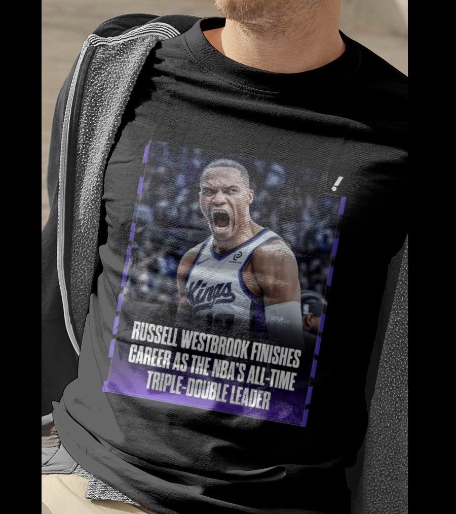 Russell Westbrook Kings NBA All Time Triple Double Leader T-Shirt