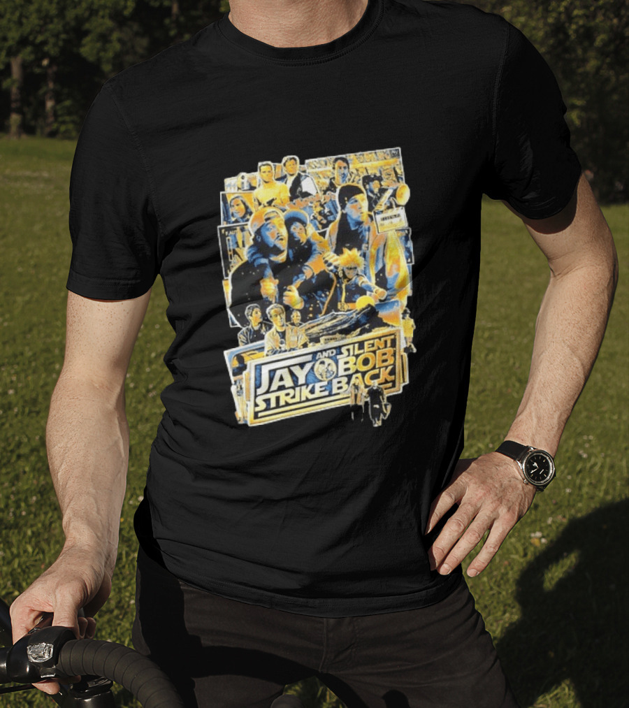 Jay And Silent Bob Strike Back Movie Collage Kevin Smith T-Shirt
