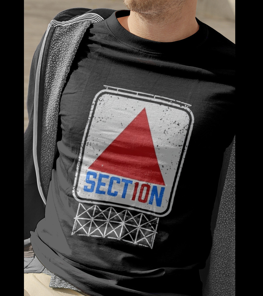 Section 10 Boston Red Sox Fenway Park Baseball Triangular Sign T-Shirt