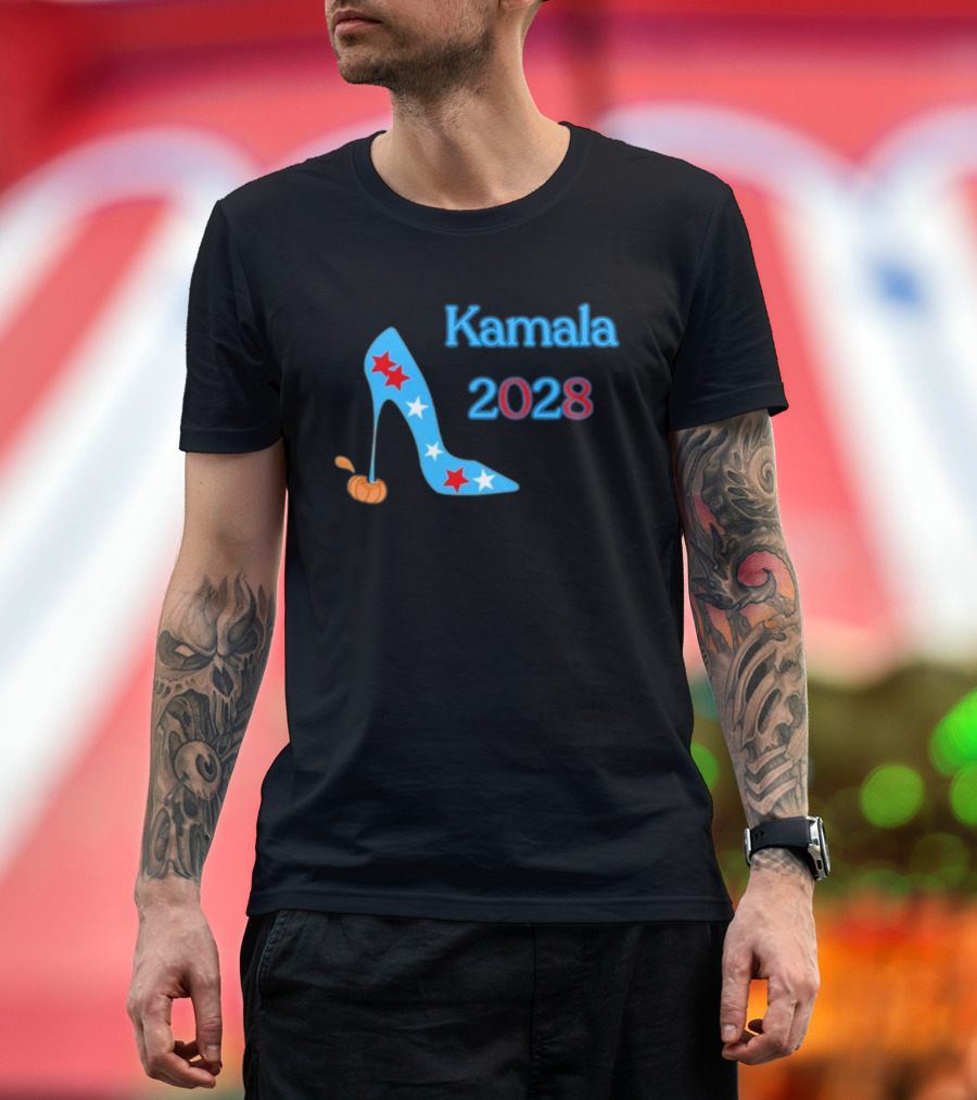 Kamala 2028 High Heel Stars Fun Election T-Shirt