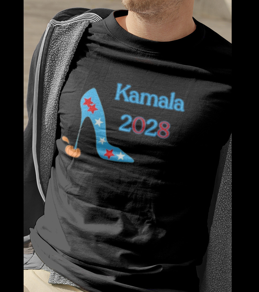 Kamala 2028 High Heel Stars Fun Election T-Shirt