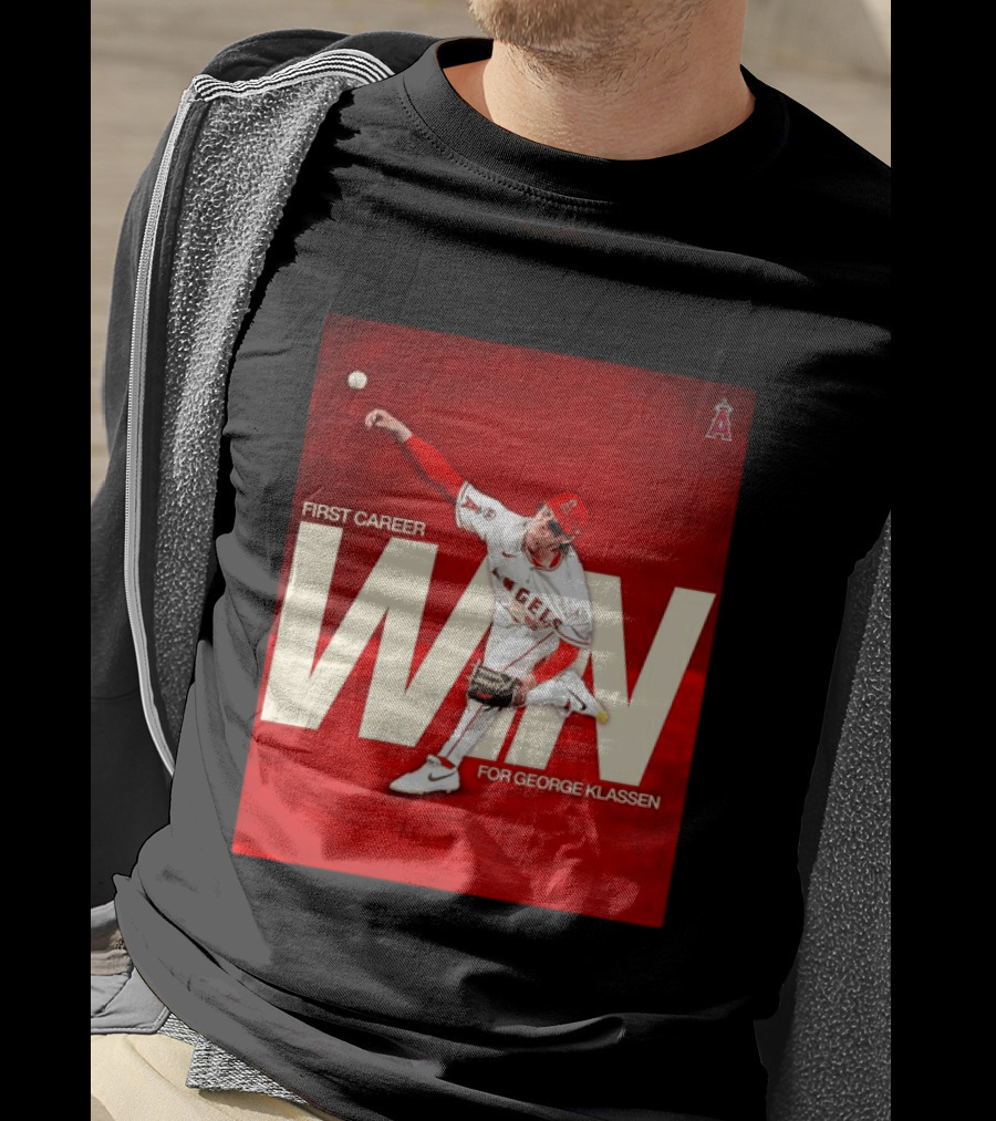 Los Angeles Angels First Career Win For George Klassen Baseball T-Shirt