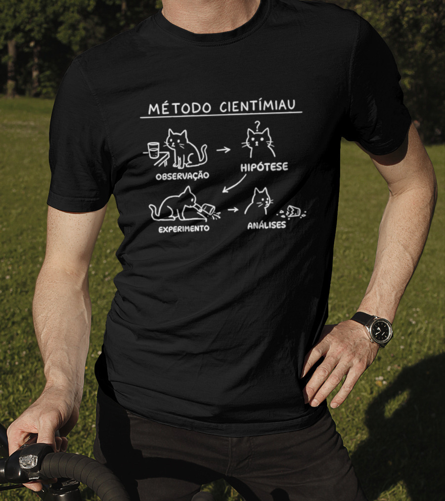 Metodo Cientimiau Cat Science Process Scientific Method T-Shirt