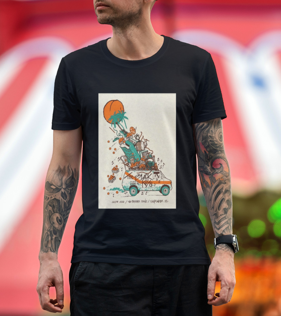 The Black Keys July 28 2026 The Daycare Sound Clearwater FL Van And Music Instruments T-Shirt