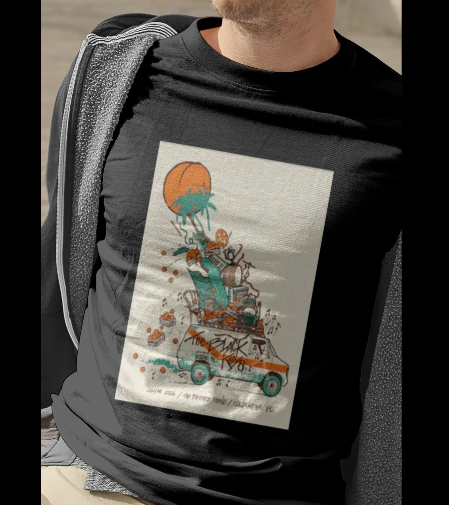 The Black Keys July 28 2026 The Daycare Sound Clearwater FL Van And Music Instruments T-Shirt