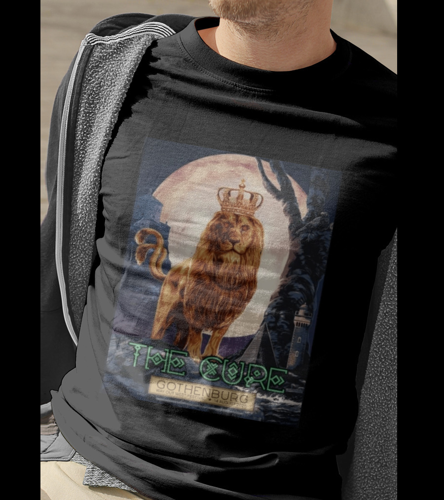 The Cure Gothenburg Way Out West Festival August 14 2026 Limited Edition Lion Crown Full Moon T-Shirt