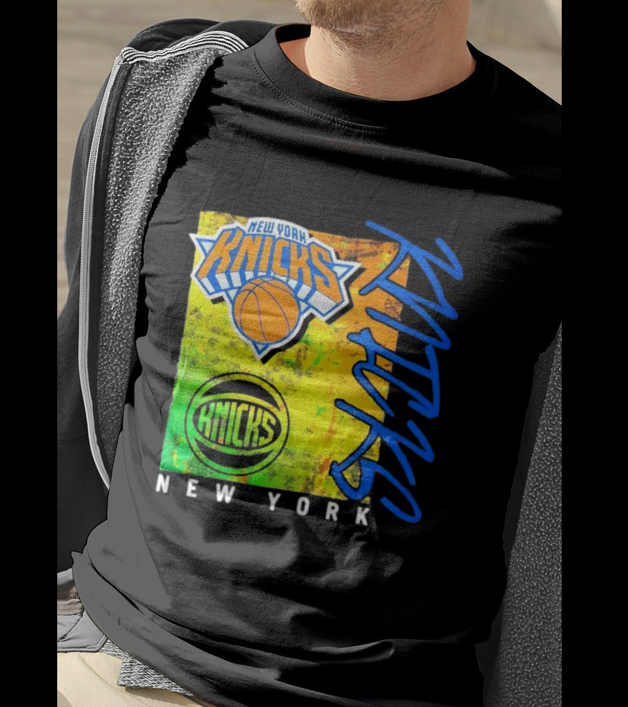 New York Knicks Basketball Team NBA Vibrant Graphic Knicks New York T-Shirt