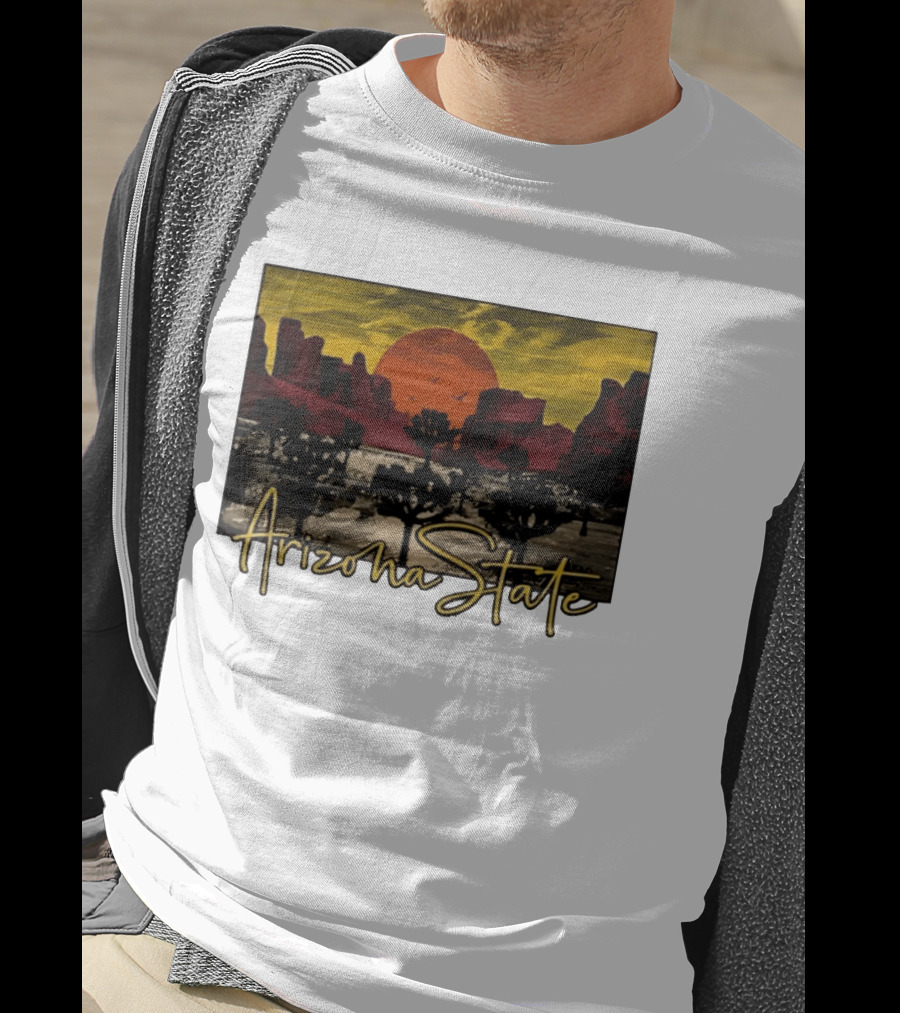 Arizona State Desert Sunset Landscape Scene T-Shirt