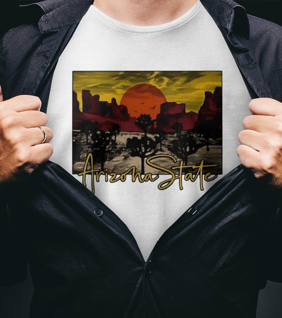 Arizona State Desert Sunset Landscape Scene T-Shirt