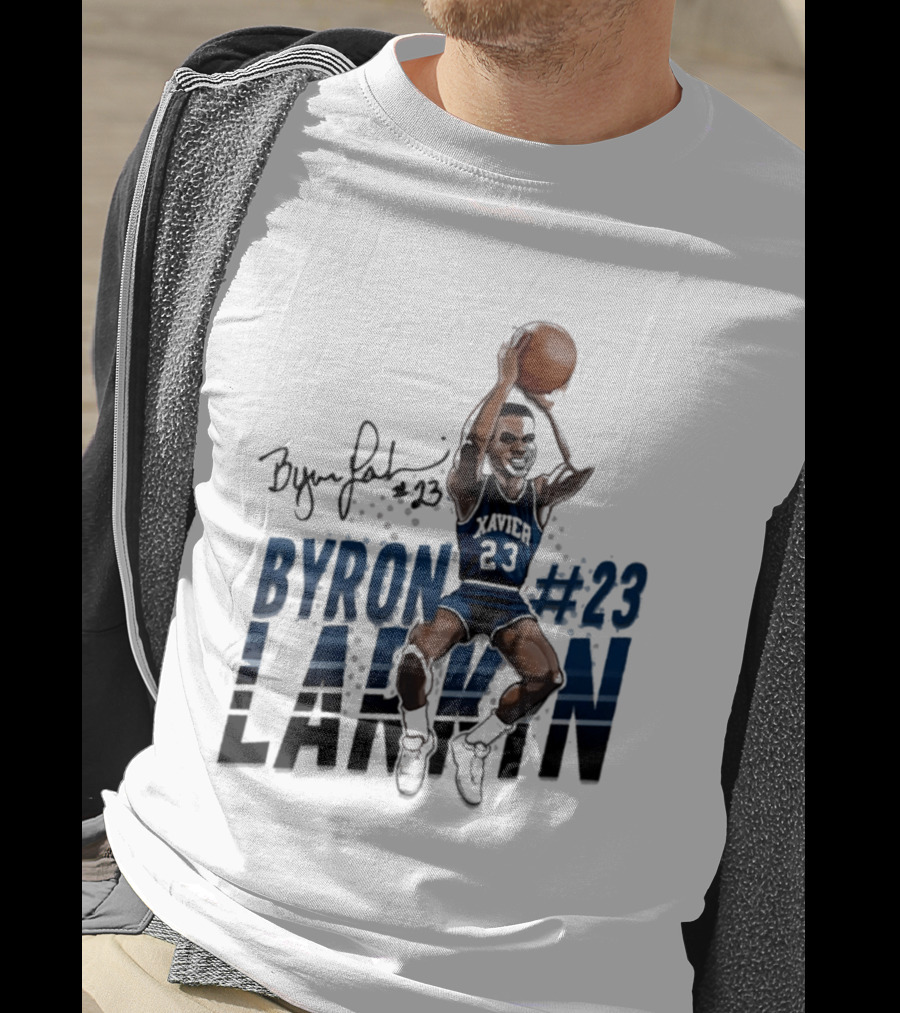 Byron Larkin #23 Xavier Basketball Hall Of Heroes T-Shirt