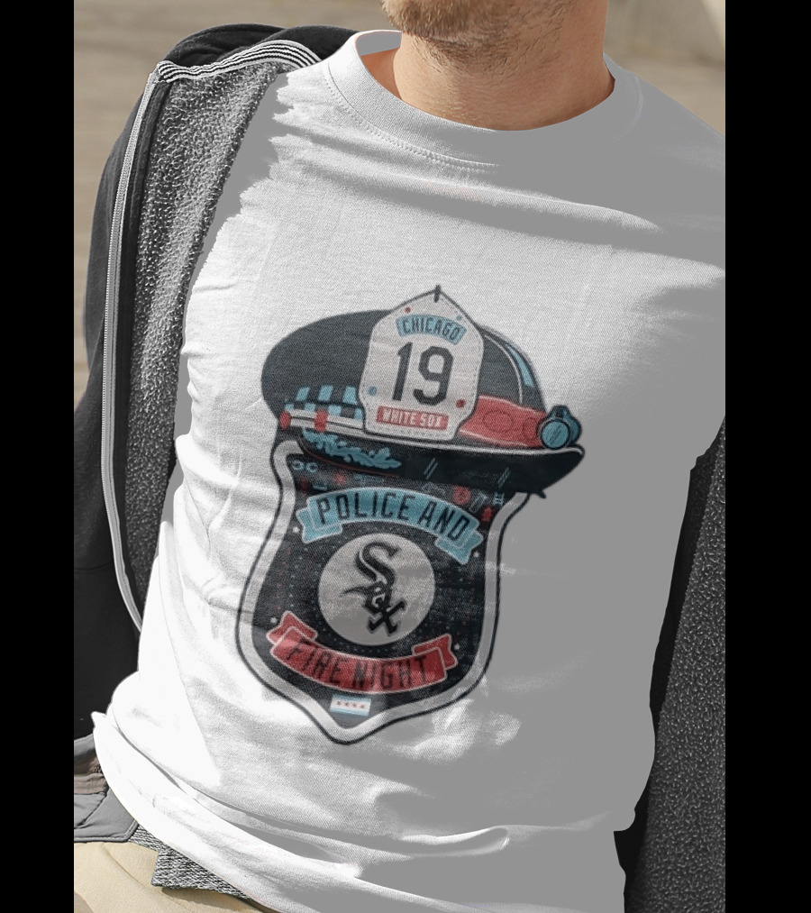 Chicago White Sox Police And Fire Night 19 Badge Hat Sox T-Shirt