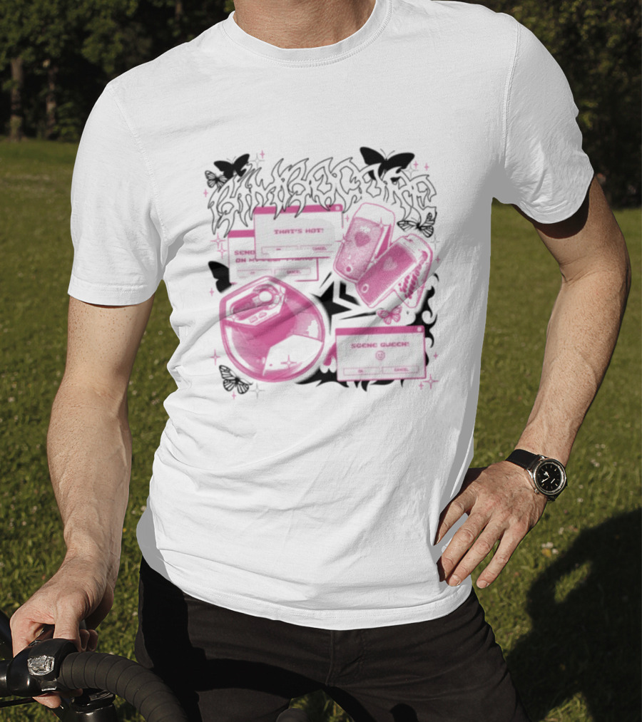 Nuclear Blast Store Bimbocore Y2K Scene Queen That's Hot Cancel Pink Butterfly Aesthetic T-Shirt