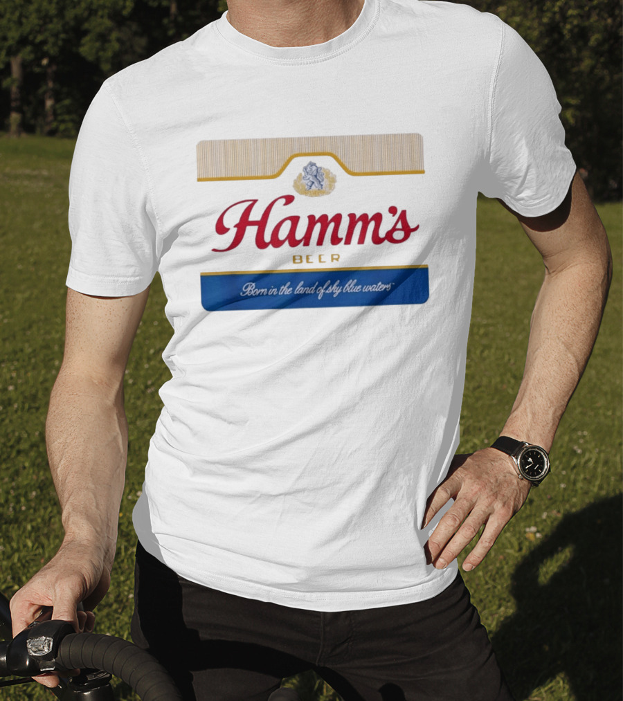 Hamm's Beer Born In The Land Of Sky Blue Waters Vintage Branding T-Shirt