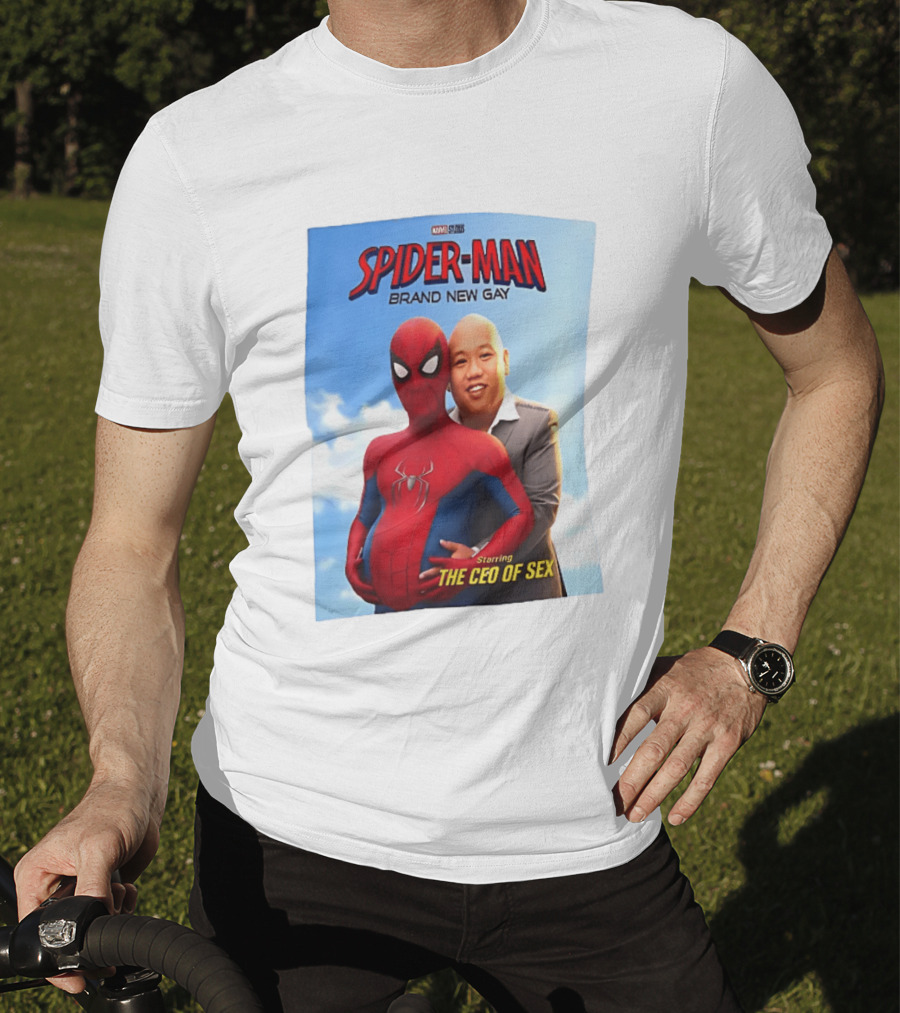 Spider Man Brand New Gay Starring The CEO Of Sex Marvel Studios T-Shirt