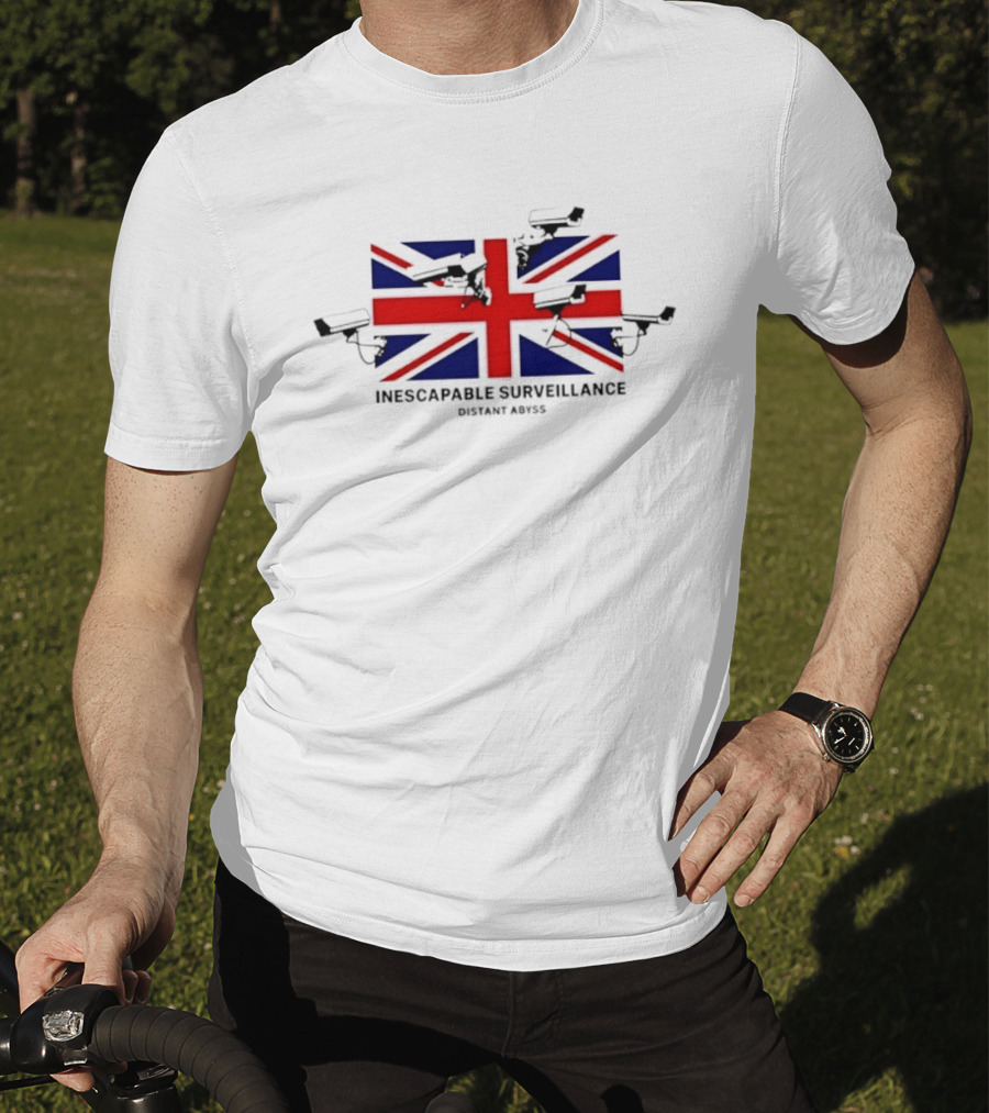 Inescapable Surveillance Distant Abyss UK Flag CCTV T-Shirt
