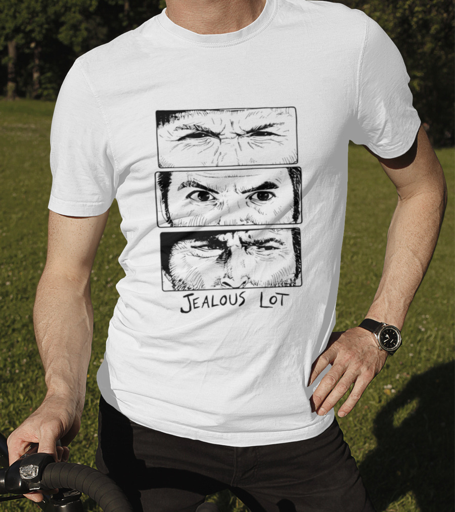 Jealous Lot Eyes Drawing Three Panels T-Shirt
